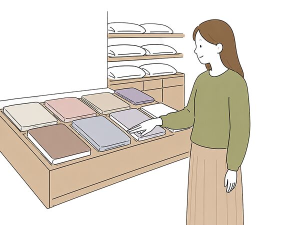 The custom-made pillow experience STEP 03 Choosing materials